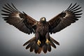 A close up of a black eagle spreading his wings Royalty Free Stock Photo