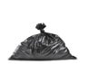 A close up of a black garbage trash bag Royalty Free Stock Photo