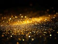 A close up of a black and gold glittery background Royalty Free Stock Photo