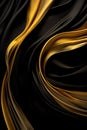 Close Up of Black and Gold Wallpaper