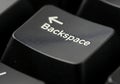 Close up of a black keyboard backspace key Royalty Free Stock Photo