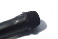 Close up black microphone isolated on white background Royalty Free Stock Photo