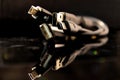 Close up usb cable Royalty Free Stock Photo