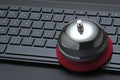 Close-up of black modern computer keyboard. Royalty Free Stock Photo