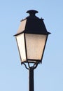 Close up of black old street lamp Royalty Free Stock Photo