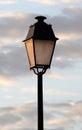 Close up of black old street lamp Royalty Free Stock Photo