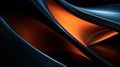 A close up of a black and orange abstract design, AI Royalty Free Stock Photo