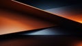 A close up of a black and orange abstract design on the wall, AI Royalty Free Stock Photo
