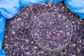 Close-up of black organic rice for sale in the market Royalty Free Stock Photo