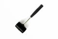 Close up black rubber mallet isolated on white background. Rubber hammer is a construction tool. Royalty Free Stock Photo