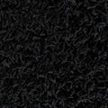 Close up of black shaggy rug texture