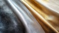 Close-up of Black, Silver, and Gold Fabric Draped and Folded Royalty Free Stock Photo