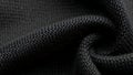 Close-up of Black Textured Fabric with Intricate Pattern Royalty Free Stock Photo