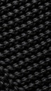 Close-up of Black Textured Rope Surface for Industrial Use Royalty Free Stock Photo