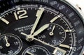 Close up of a black watch Royalty Free Stock Photo