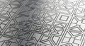 Close-up of black and white geometric pattern with repeating triangular shapes on textured metal surface with minimalist design Royalty Free Stock Photo