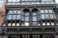Black and white half timber frame Tudor building in Chester. Royalty Free Stock Photo