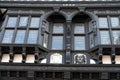Black and white half timber frame Tudor building in Chester. Royalty Free Stock Photo