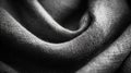 Close-up Black and White Image of Wrinkled Fabric Royalty Free Stock Photo