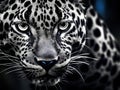 Close up black and white Jaguar Royalty Free Stock Photo