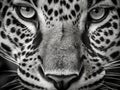 Close up black and white Jaguar Royalty Free Stock Photo