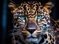 Close up black and white Jaguar Royalty Free Stock Photo