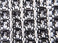 Close-up of black white texture fabric cloth textile background Royalty Free Stock Photo