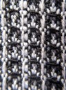 Close-up of black white texture fabric cloth textile background Royalty Free Stock Photo