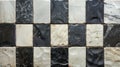 Close Up of Black and White Tiled Wall Royalty Free Stock Photo