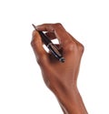 Close up of black woman hand writing with pen isolated Royalty Free Stock Photo