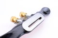 Close-up of the blade of a spokeshave Royalty Free Stock Photo