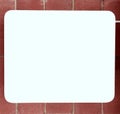 Close up. blank banner on brick wall Royalty Free Stock Photo
