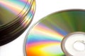 Close up of of blank compact disk or dvd,