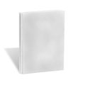 Close up of a blank white book on white background Royalty Free Stock Photo