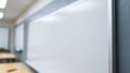 Closeup of a blank whiteboard section emphasizing the potential for boundless ideas yet to be discovered
