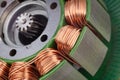 Close up of BLDC motor rotor and stator