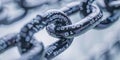 Digital Chain Links with Binary Code Royalty Free Stock Photo