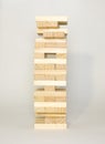 Close up blocks wood game jenga