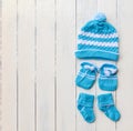 Baby hat gloves sock Royalty Free Stock Photo