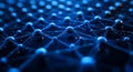 A close up of a blue background with many small spheres Royalty Free Stock Photo