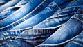 close up of Blue Denim Fabric with Textured Pattern Royalty Free Stock Photo