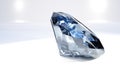 blue diamonds on white background, 3D illustration Royalty Free Stock Photo