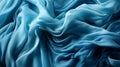 A close up of a blue fabric
