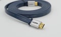 HDMI cable on white background Royalty Free Stock Photo