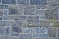 Close up of blue and grey brick stone wall texture grunge background Royalty Free Stock Photo