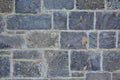 Close up of blue and grey brick stone wall texture grunge background Royalty Free Stock Photo