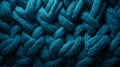 A close up of a blue knitted fabric Royalty Free Stock Photo