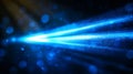 A close up of a blue light coming out of a fiber optic cable Royalty Free Stock Photo