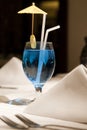 Close up of a blue martini Royalty Free Stock Photo