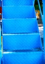 Close-up of blue staircase Royalty Free Stock Photo